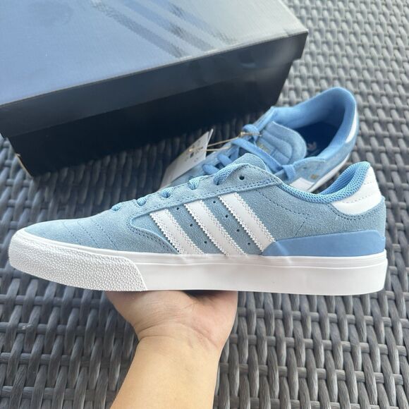 Adidas Busenitz Vulc 2 Men's Skateboarding Shoes Sky Blue White IF2095 - Picture 15 of 16